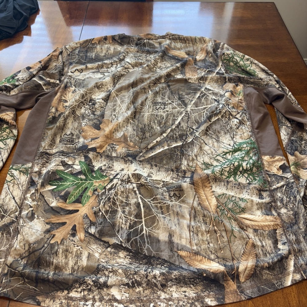 Realtree Camo Scent Control Edge Long Sleeve Shirt Base Clothing Men's XL 46-48 - Picture 5 of 5